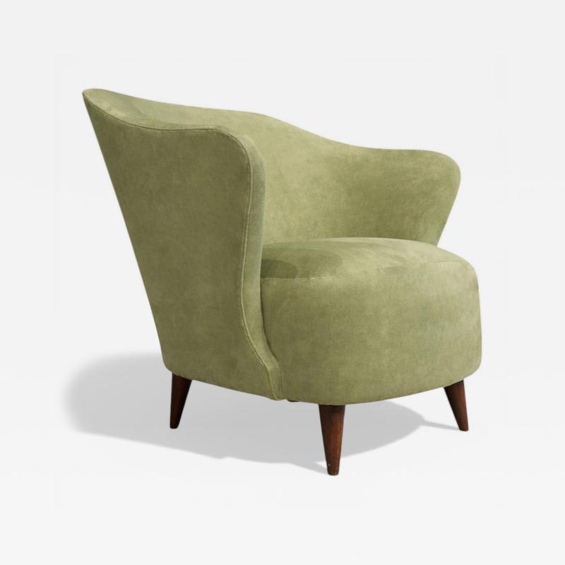 Joaquim Tenreiro Concha Armchair in Ultrasuede Attributed to Joaquim Tenreiro Lot 138V2
