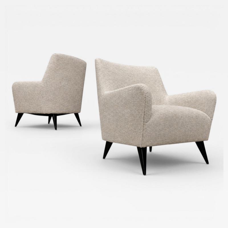Joaquim Tenreiro Joaquim Tenreiro Armchairs Hardwood with Ebonized Legs Brazil 1950s Lot 30C