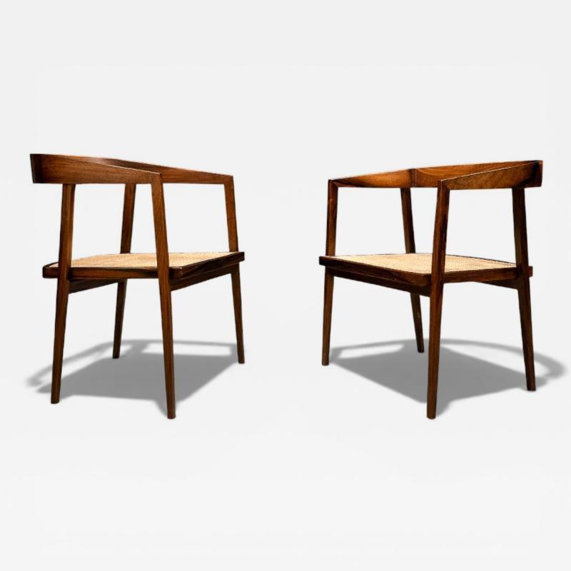 Joaquim Tenreiro Pair of Armchairs in Rosewood and Cane Joaquim Tenreiro 1950s Lot 533