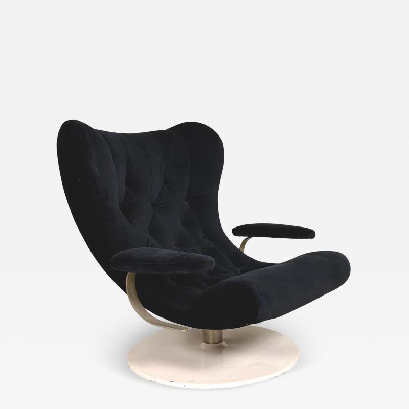 Joe Colombo 2 Rare Prototype Italian Organic Modern Swivel Lounge Chairs Joe Colombo 1970