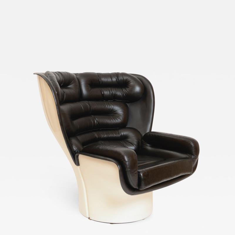 Joe Colombo Black and White Elda Chair by Joe Colombo Italy c 1960