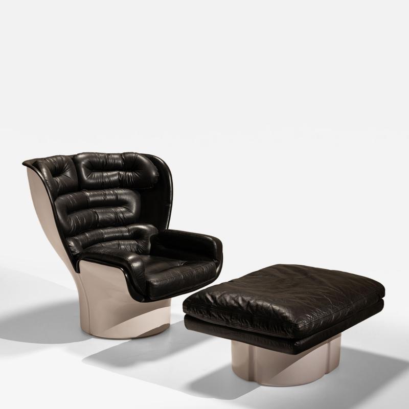 Joe Colombo Elda Chair and Ottoman by Joe Colombo for Comfort Italy 1970s