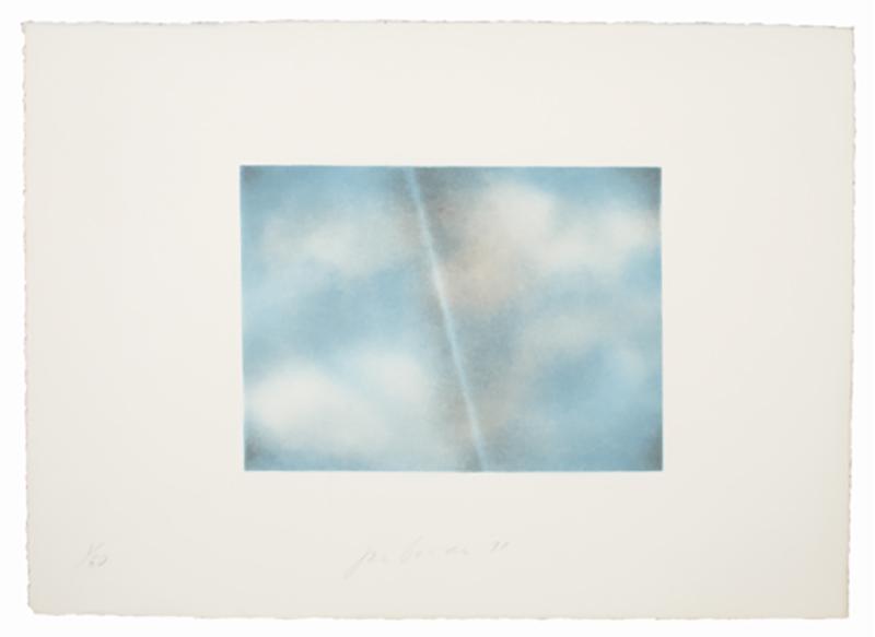 Joe Goode Grey Folded Clouds II Blue and white 1971