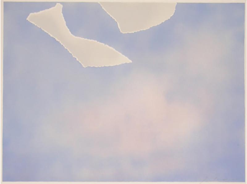 Joe Goode Untitled white paper clouds 1971