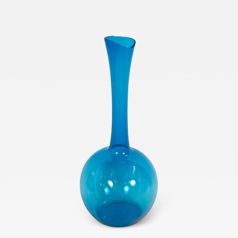 Joel Philip Myers Massive Blue Glass Elongated Vase