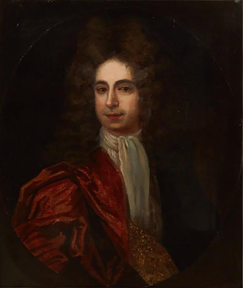 Johan Van Diest Antique 18th C Portrait of a Gentleman in Red Attr To Johan Van Diest