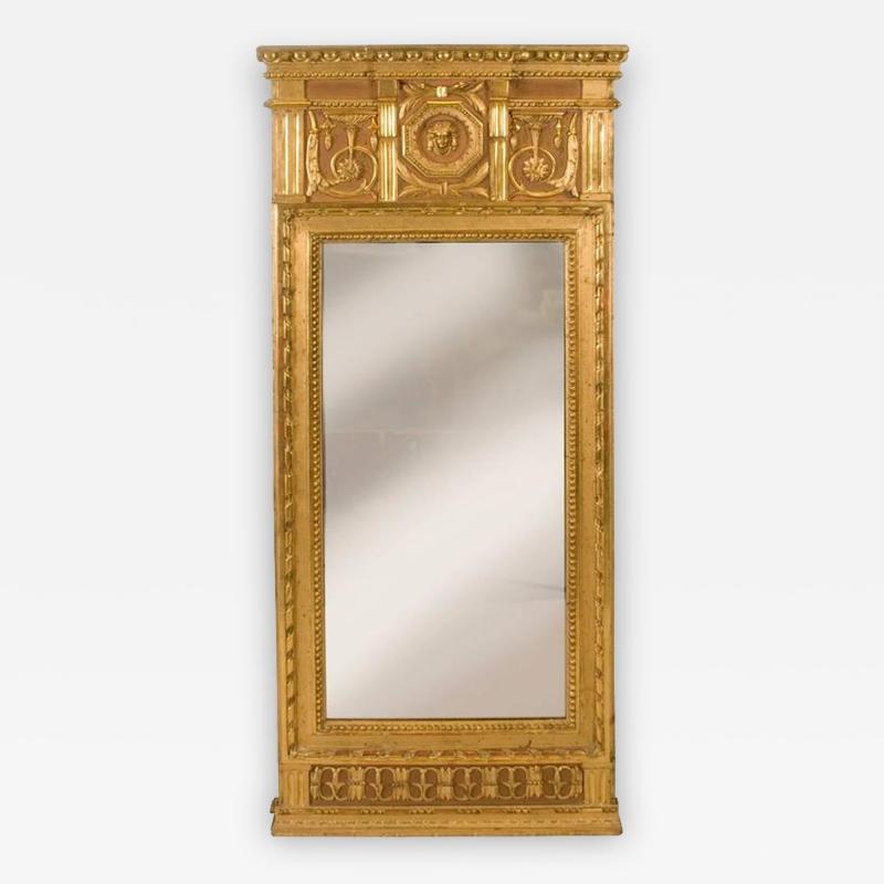 Johan kerblad Late 18th Century Neoclassic Swedish Giltwood Mirror