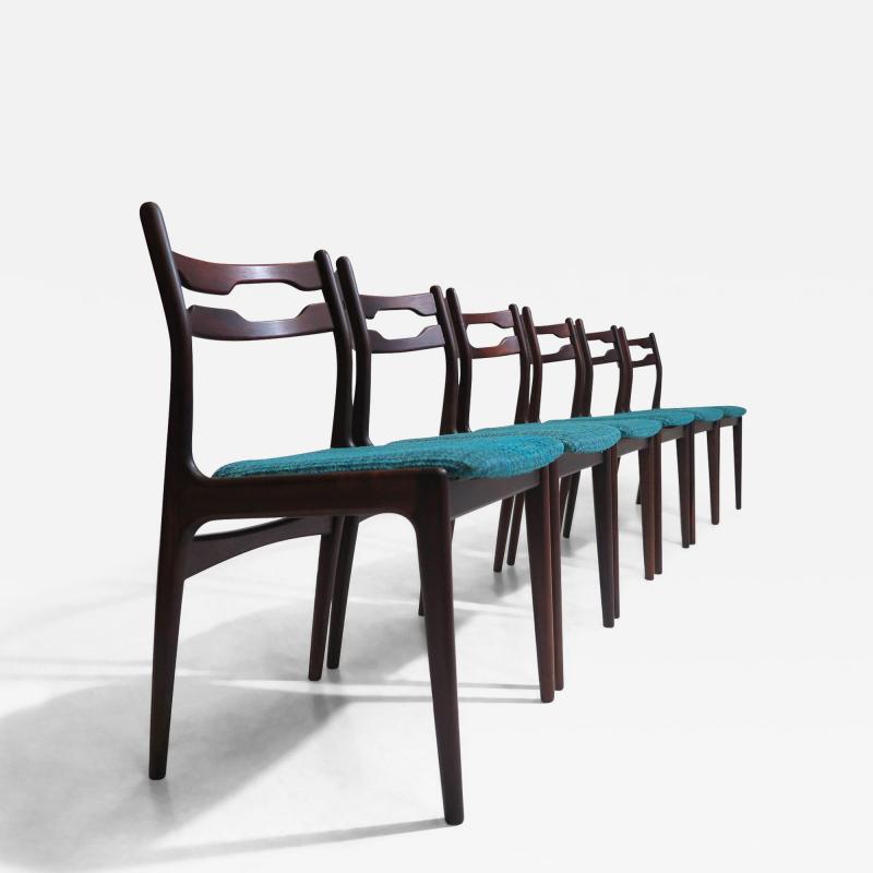 Johannes Andersen Johannes Andersen for Uldum Danish Rosewood Dining Chairs