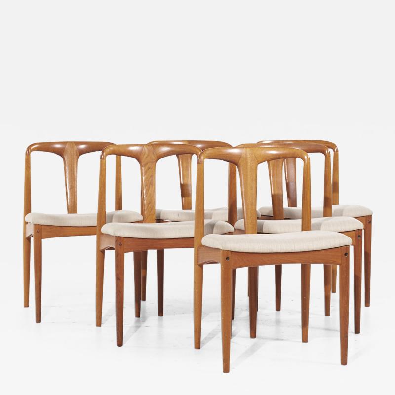 Johannes Andersen Johannes Andersen for Uldum Mobelfabrik MCM Teak Juliane Chairs Set of 6