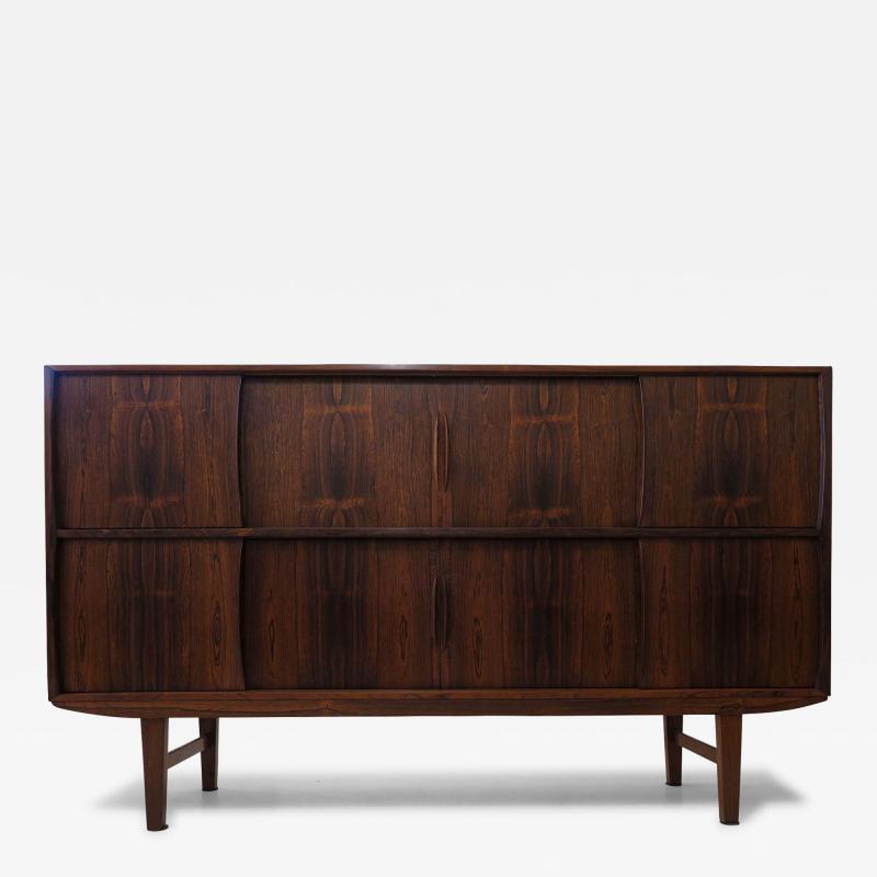 Johannes Andersen Mid century Johannes Andersen Danish High Sideboard of Brazilian Rosewood