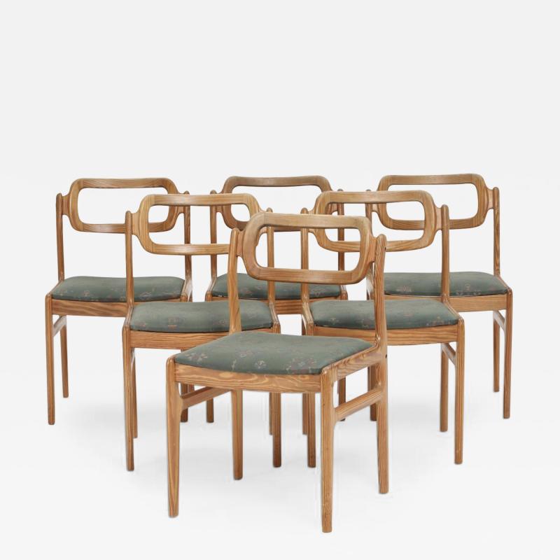 Johannes Andersen Set 1960s Johannes Andersen Pinewood Dining Chairs Denmark