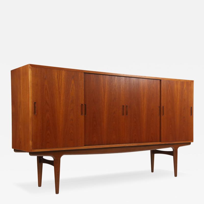 Johannes Andersen Spectacular Scandinavian Modern Cabinet w Bar Feature by Johannes Andersen