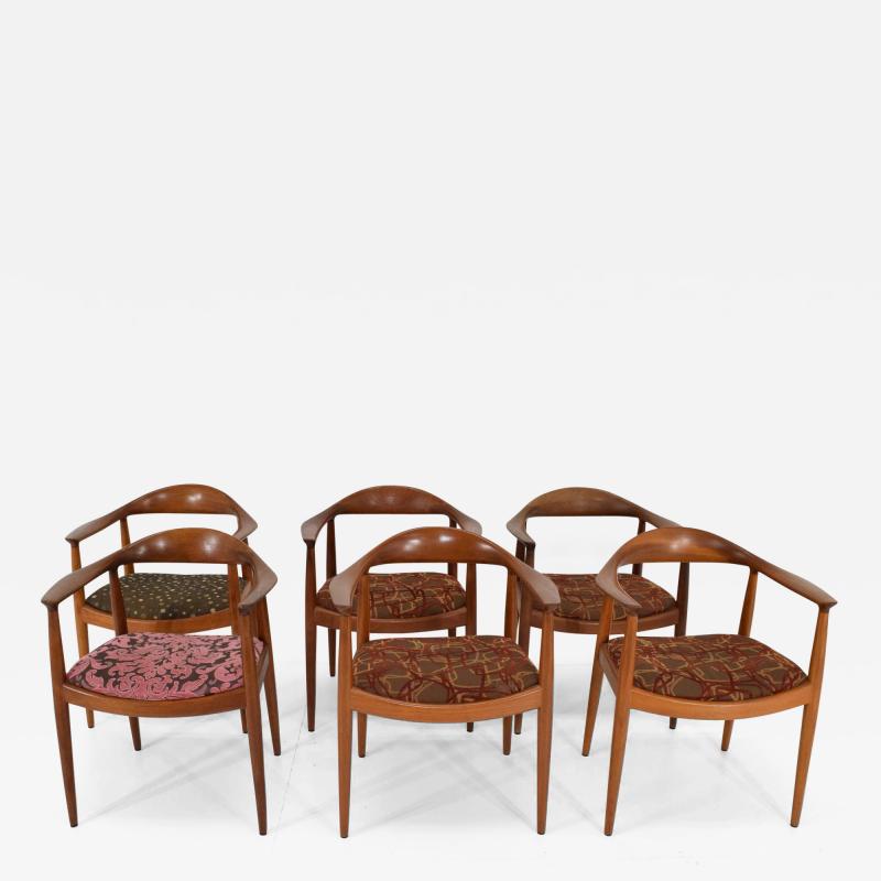 Johannes Hansen Set of Six Hans Wegner The Round Chairs by Johannes Hansen