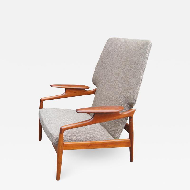 John Bone Reclining Teak Lounge Chair by John Bon 