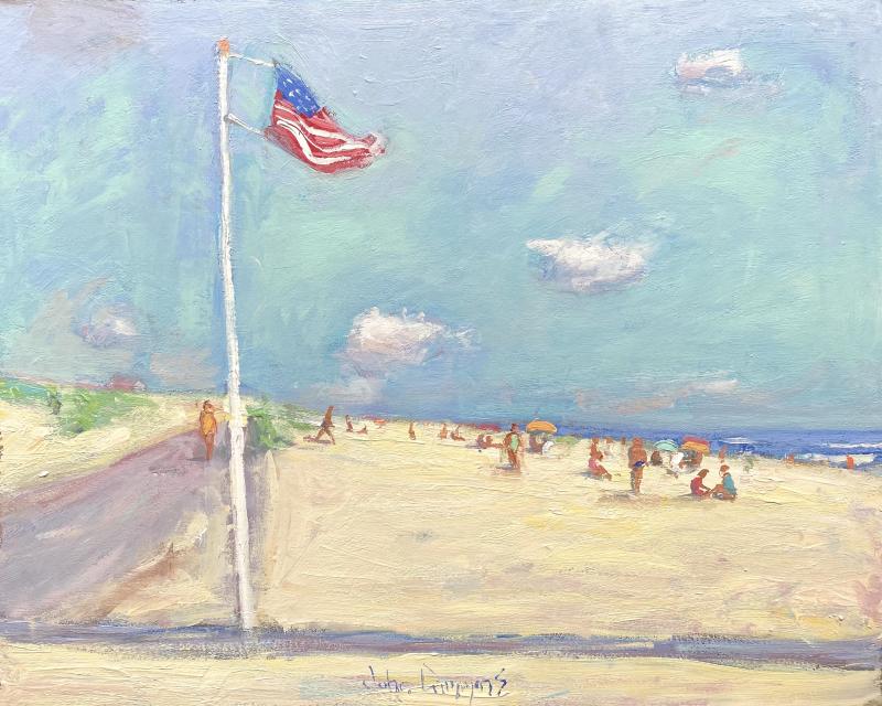 John Crimmins Flag at Coopers Beach 