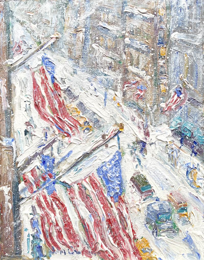 John Crimmins Snowy Eve 5th Avenue 