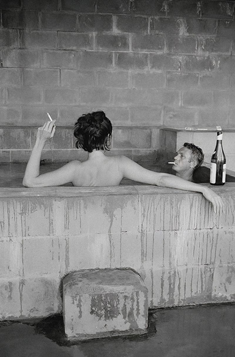 John Dominis Steve McQueen and Neile Adams Hot Tub