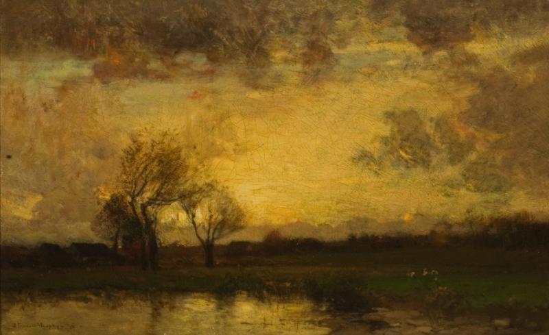 John Francis Murphy Landscape with Trees and Pond