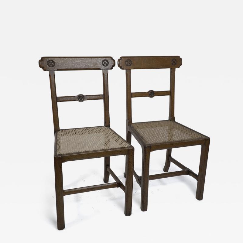 John Gregory Crace J G Crace attributed In the style of AWN Pugin A pair of Gothic Revival chairs