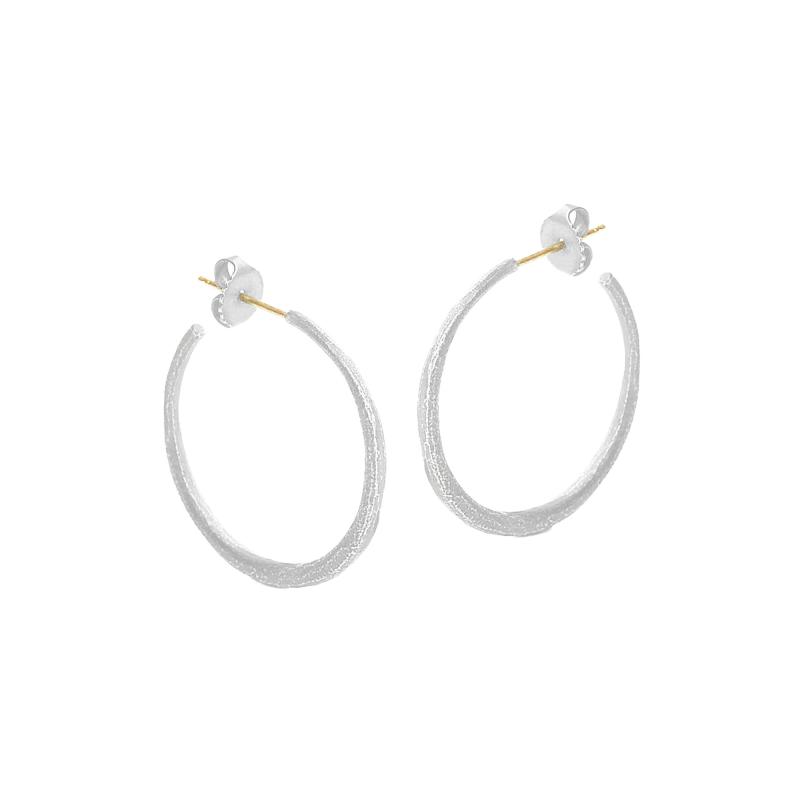 John Iversen John Iversen Small Bright Sterling Silver Hoop Earrings