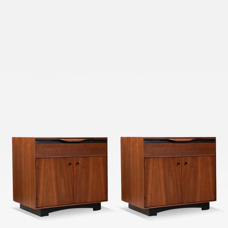 John Kapel California Modern Walnut Night Stands by John Kapel