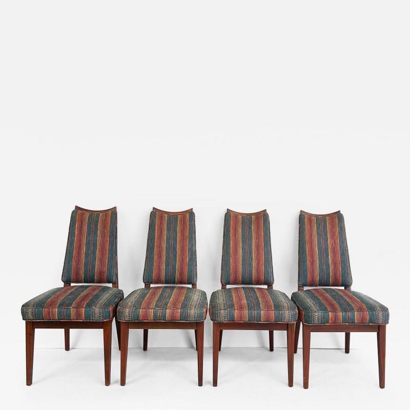 John Keal 1960s John Keal Brown Saltman Dining Chairs Set of Four