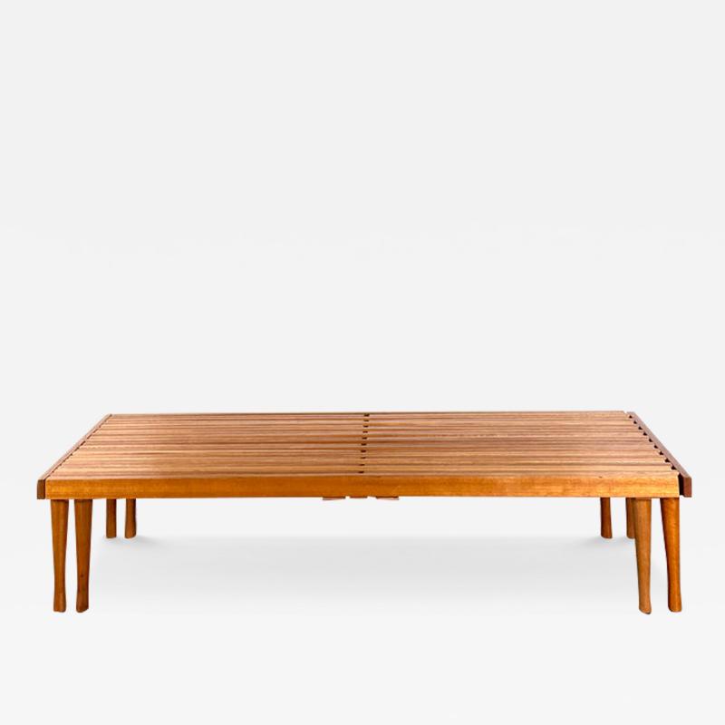 John Keal Extendable Bench in mahogany by John Keal for Brown Saltman