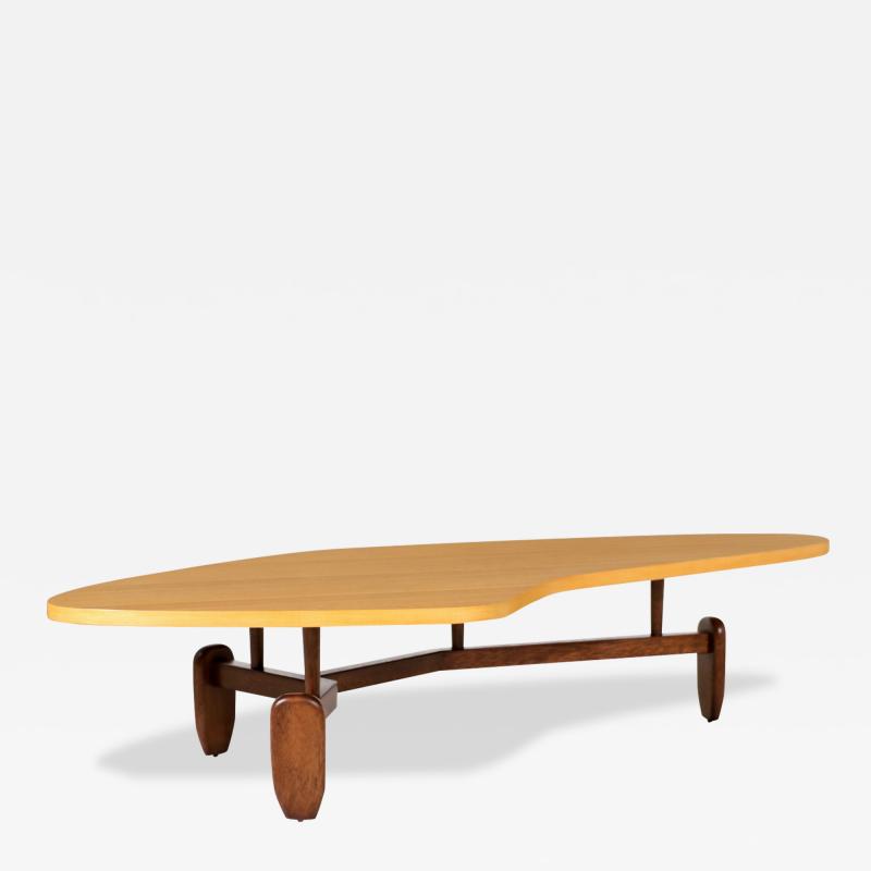 John Keal John Keal Outrigger Two Tone Coffee Table for Brown Saltman