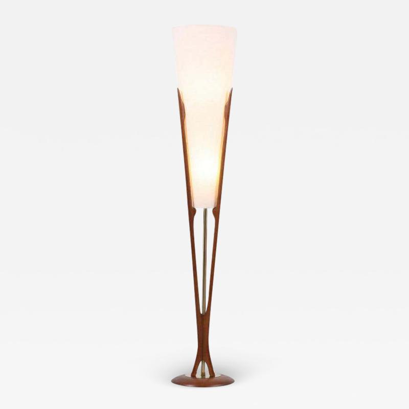 John Keal John Keal Sculpted Trident Style Floor Lamp for Modeline