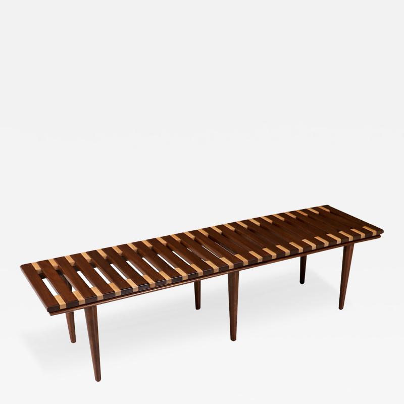 John Keal Mid Century Two Tone Bench Table by John Keal for Brown Saltman