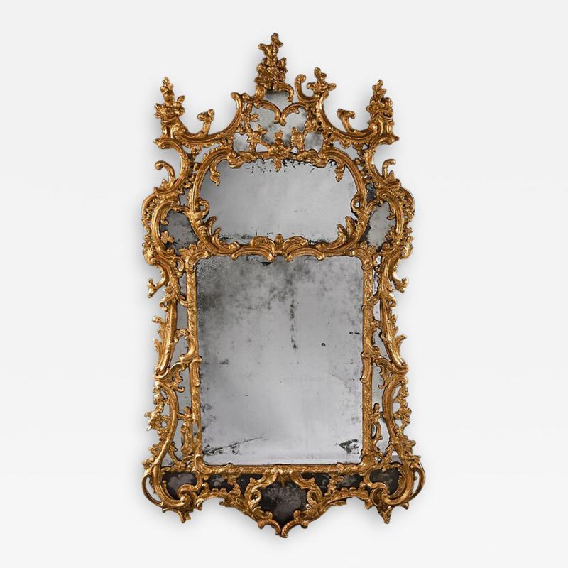 John Linnell EXCEPTIONAL MID 18TH CENTURY GEORGE II CARTON PIERRE GILT MIRROR