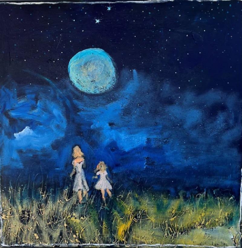 John Maitland Children and a Blue Moon