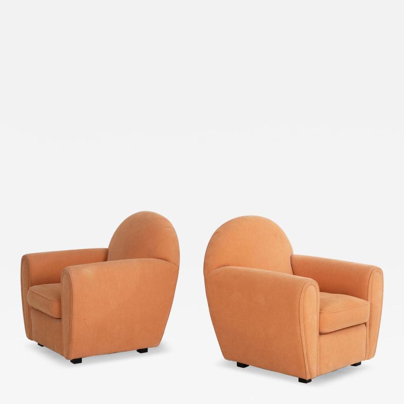 John Mascheroni John Mascheroni for Swaim Originals Pair of Club Chairs Model 879C 1989