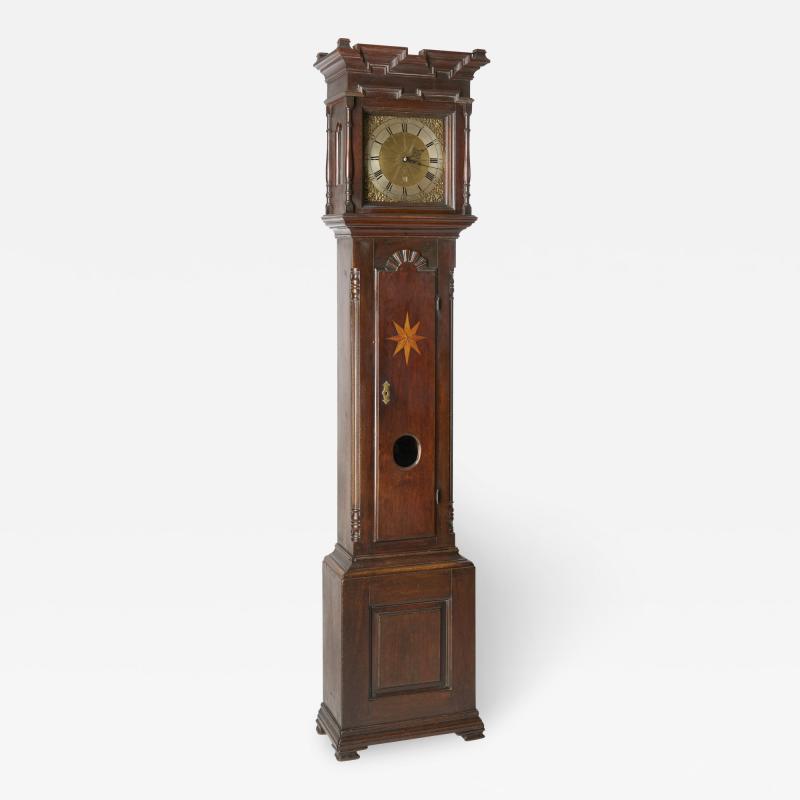 John Miller clockmaker A Pennsylvania tall clock with crenellated top