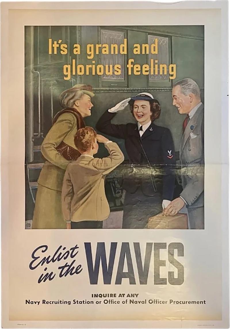 John Philip Falter Its a grand and glorious feeling Enlist in the WAVES Vintage WWII Recruitment