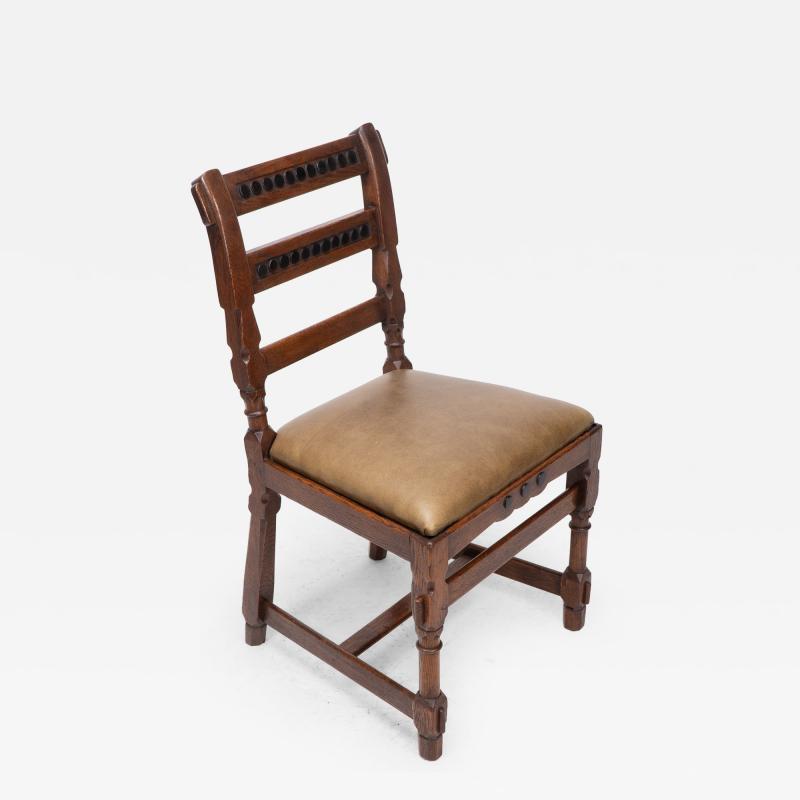John Pollard Seddon J P Seddon attri An Aesthetic Movement oak side chair with ebonized circles