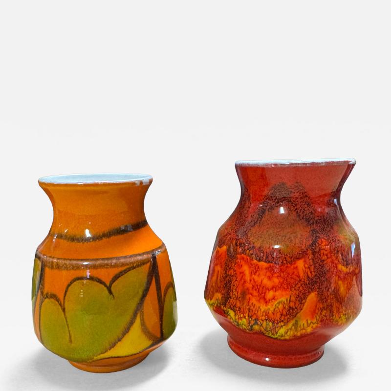 John Poole Vintage Pair of Mid Century Poole Art Pottery Small Vases UK
