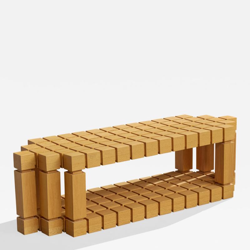 John Rubinstein Coffee Table in Wood USA 1990s