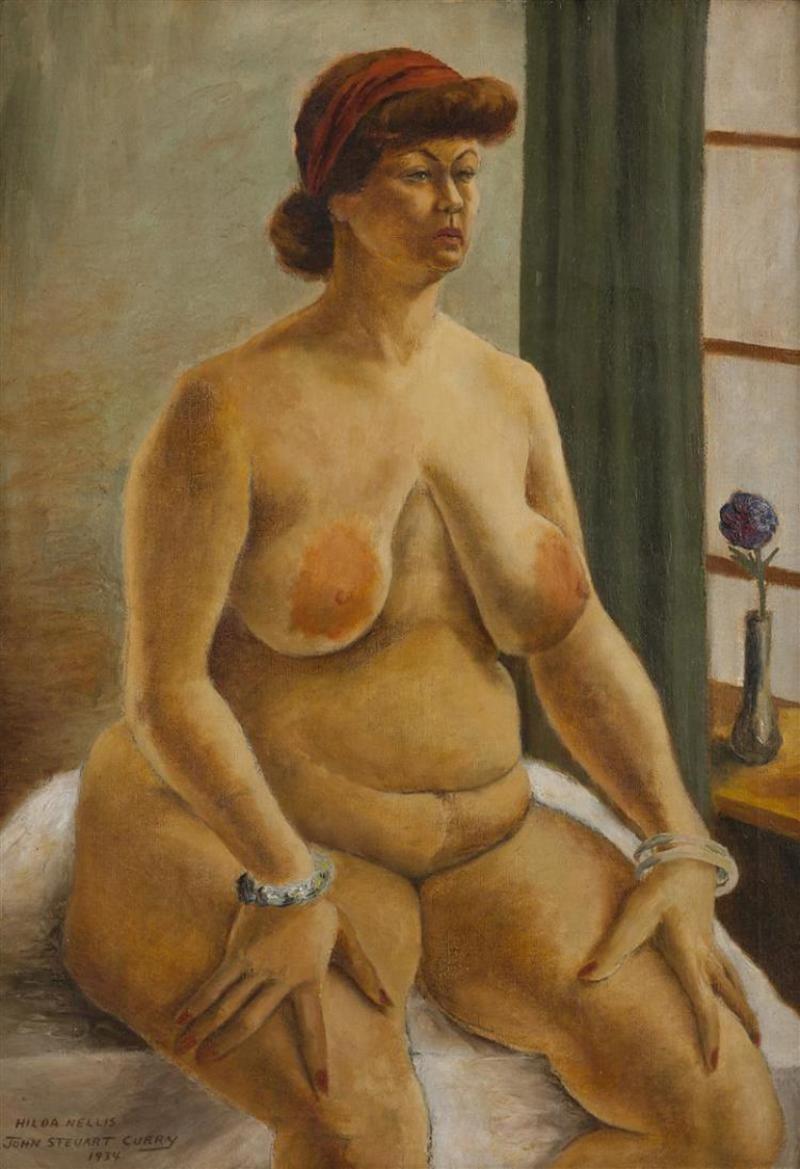 John Steuart Curry Hilda Nellis Seated Nude Woman