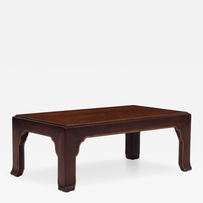 John Stuart John Stuart Coffee Table with Geometric Veneered Top c 1960s
