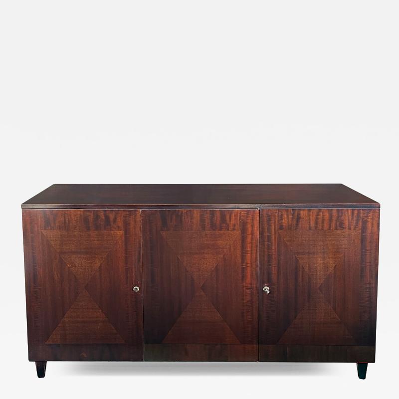 John Stuart John Stuart Mid century Three Door Mahogany Cabinet Sideboard Credenza