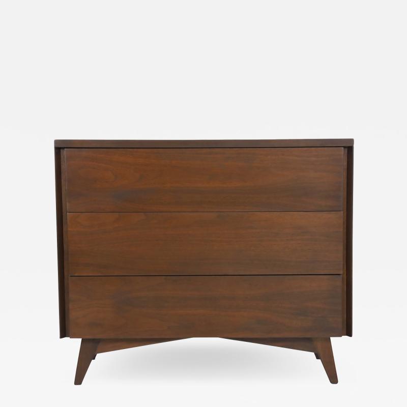 John Stuart Mid Century Modern Walnut Cabinet Dresser Designed by John Stuart