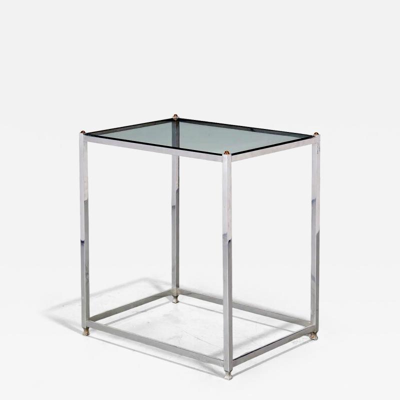 John Vesey Modern Aluminum Brass Side Table by John Vesey