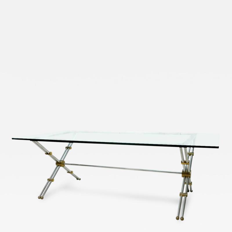 John Vesey Rare Brass and Chrome Table by John Vesey