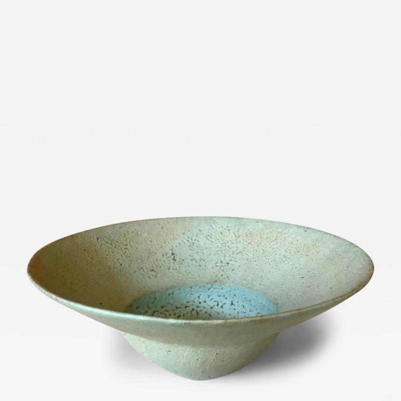 John Ward Ceramic Bowl with Flanged Rim by John Ward