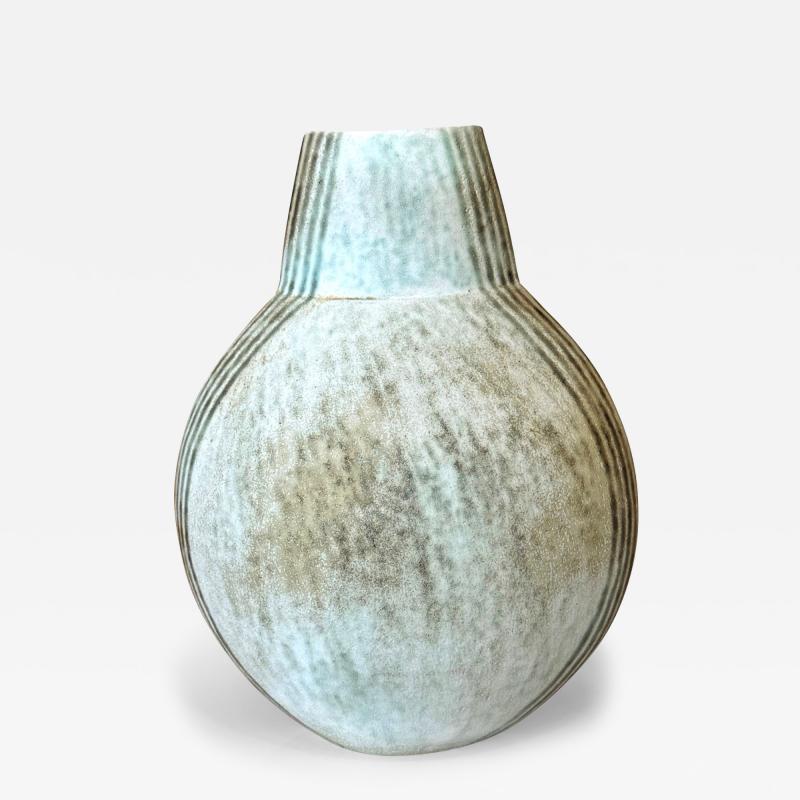 John Ward Large Ceramic Vase with Banded Glaze by John Ward