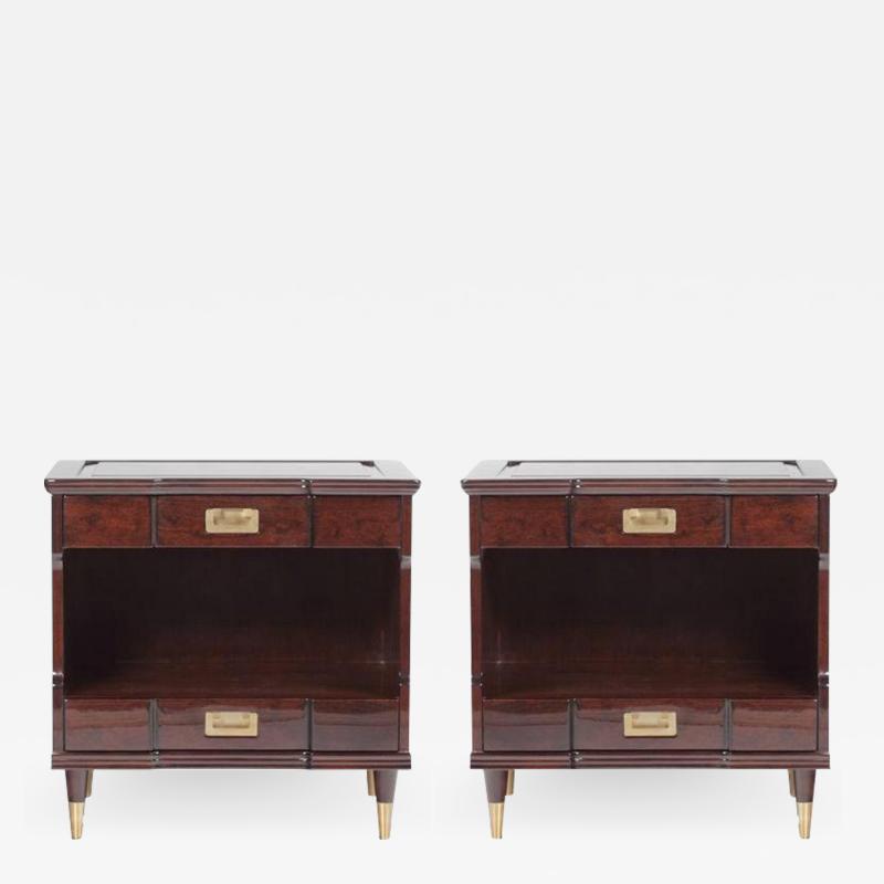 John Widdicomb Widdicomb Ebonized Mid Century Night Stands