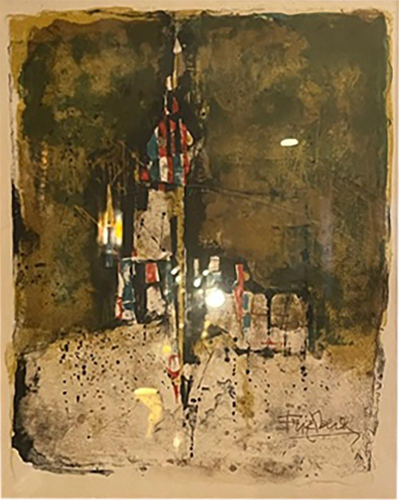 Johnny Friedlaender MID CENTURY ABSTRACT LITHOGRAPH BY JOHNNY FRIEDLAENDER