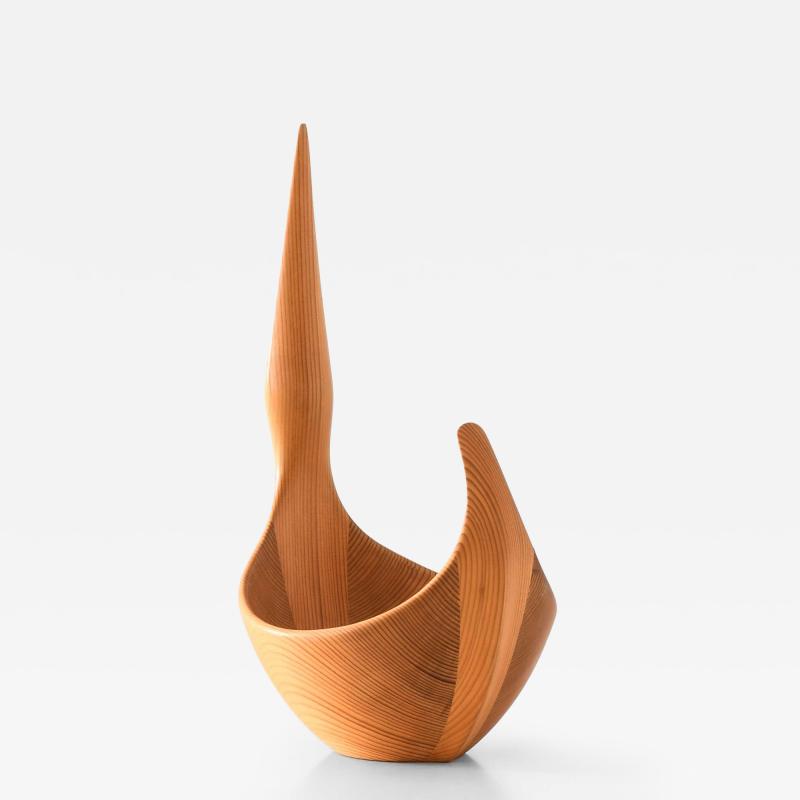 Johnny Mattsson Sculptural Bowl in Pine by Johnny Mattsson 1950s
