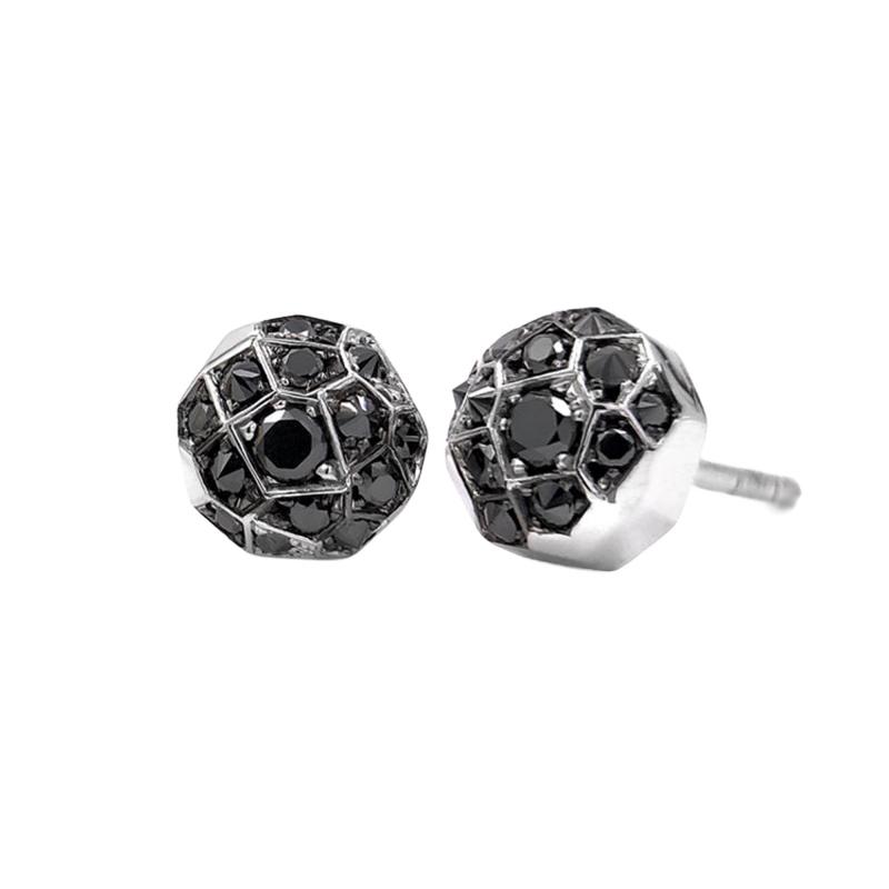 Joke Quick Joke Quick Inverted Black Diamond Gold Innervisions Stud Earrings